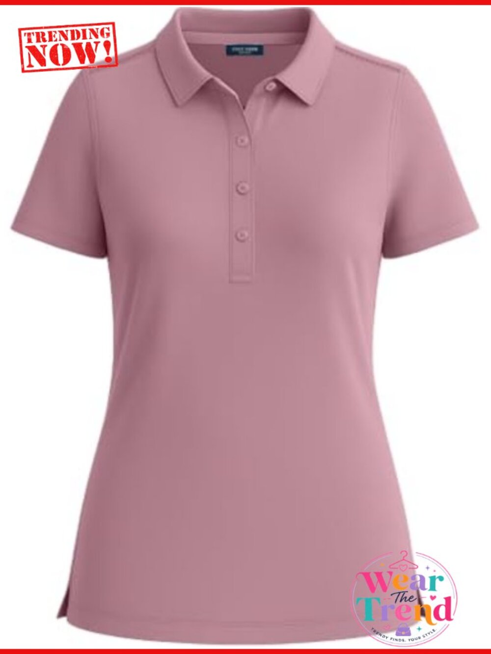 Women's 4-Way Stretch Performance Polo Classic Fit Collared Short Sleeve